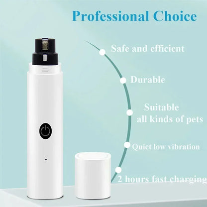 Electric Dog Nail Clippers - Safe & Quiet Pet Nail Grinder