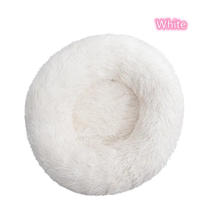 Super Soft Plush Pet Bed - Calming Donut Bed for Dogs & Cats