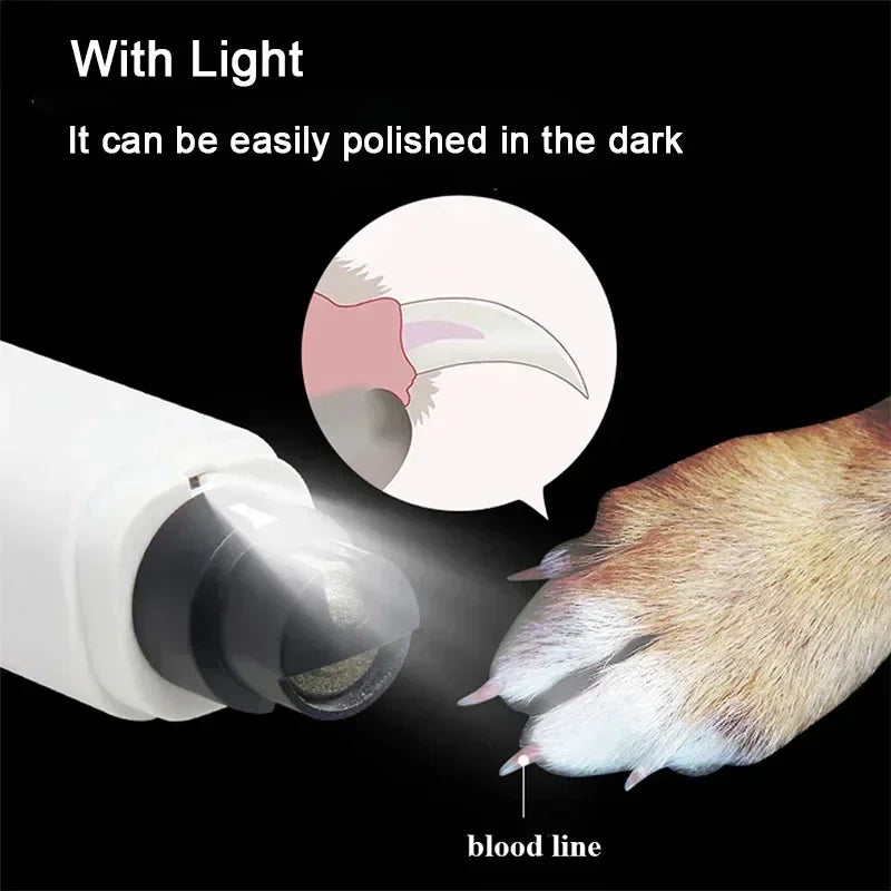 Electric Dog Nail Clippers - Safe & Quiet Pet Nail Grinder