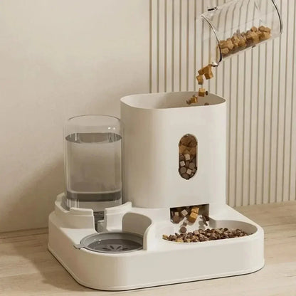 Automatic Pet Feeder with Water Fountain - Large Capacity