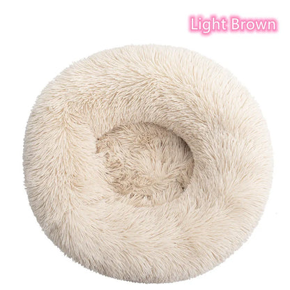 Super Soft Plush Pet Bed - Calming Donut Bed for Dogs & Cats