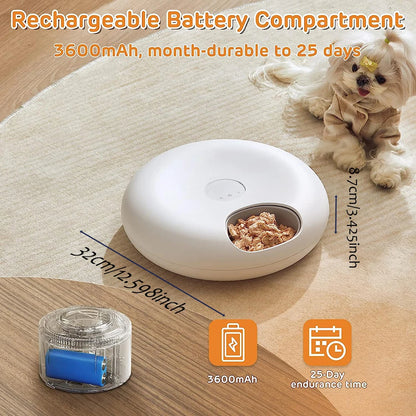 Smart Automatic Pet Feeder - 6-Meal Dispenser with App Control