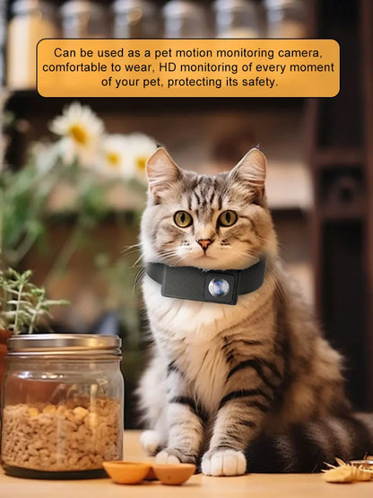 Pet Collar Camera HD 1080P for Dogs & Cats