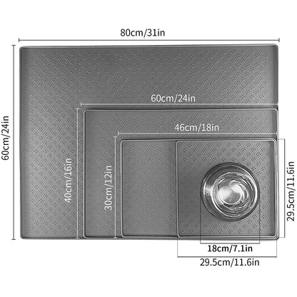 Silicone Pet Feeding Mat - Waterproof Non-Slip Bowl Placemat