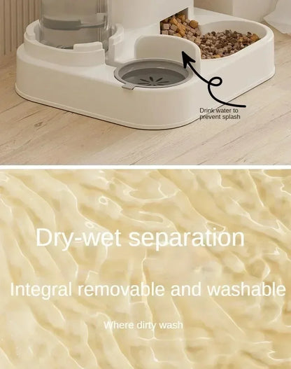 Automatic Pet Feeder with Water Fountain - Large Capacity