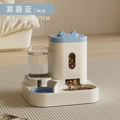 Automatic Pet Feeder with Water Fountain - Large Capacity