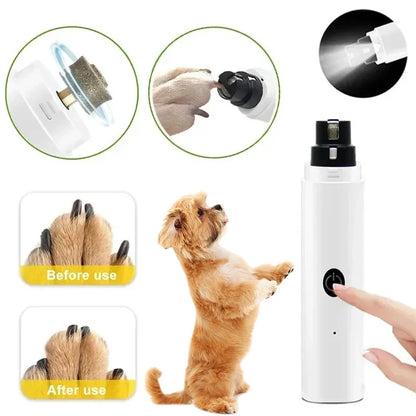 Electric Dog Nail Clippers - Safe & Quiet Pet Nail Grinder