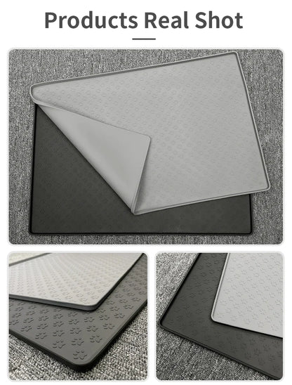 Silicone Pet Feeding Mat - Waterproof Non-Slip Bowl Placemat