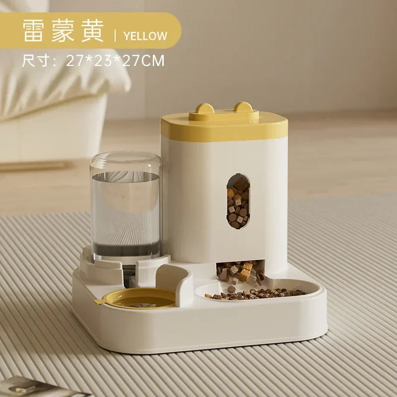 Automatic Pet Feeder with Water Fountain - Large Capacity
