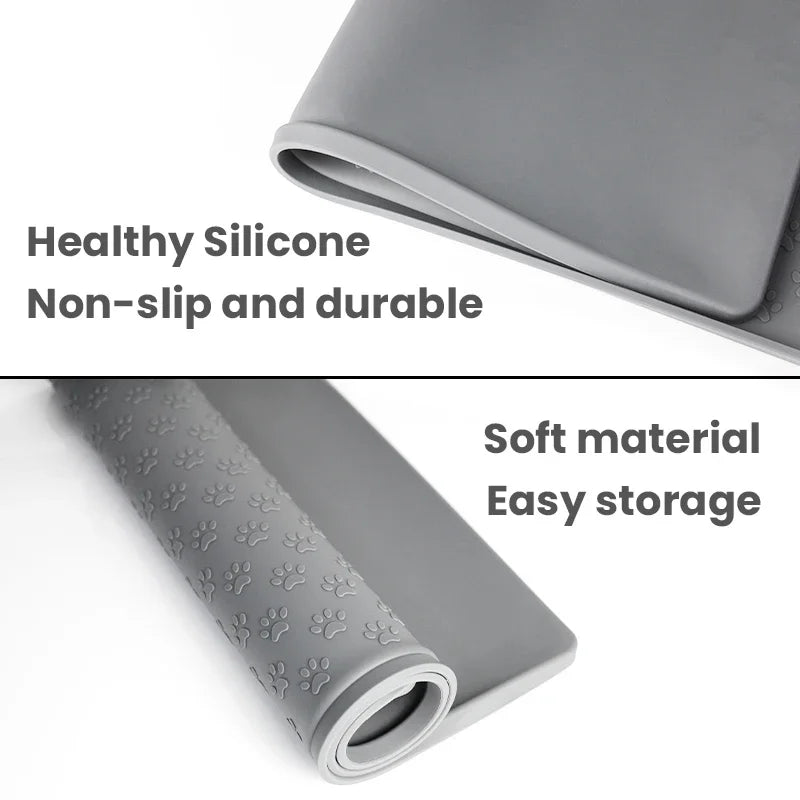 Silicone Pet Feeding Mat - Waterproof Non-Slip Bowl Placemat