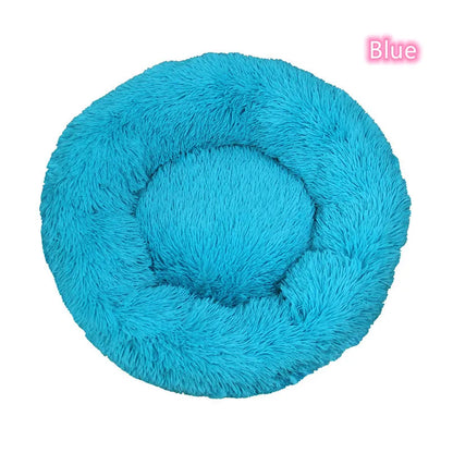 Super Soft Plush Pet Bed - Calming Donut Bed for Dogs & Cats