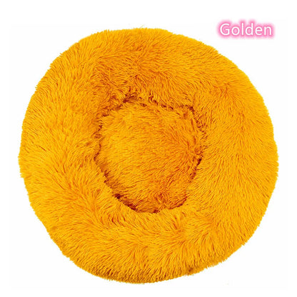Super Soft Plush Pet Bed - Calming Donut Bed for Dogs & Cats