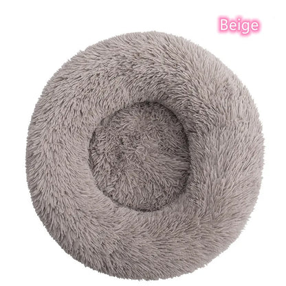 Super Soft Plush Pet Bed - Calming Donut Bed for Dogs & Cats