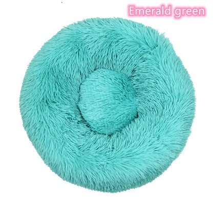 Super Soft Plush Pet Bed - Calming Donut Bed for Dogs & Cats