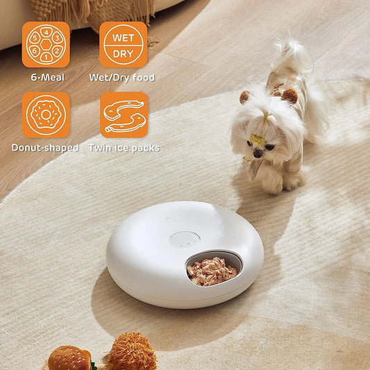 Smart Automatic Pet Feeder - 6-Meal Dispenser with App Control