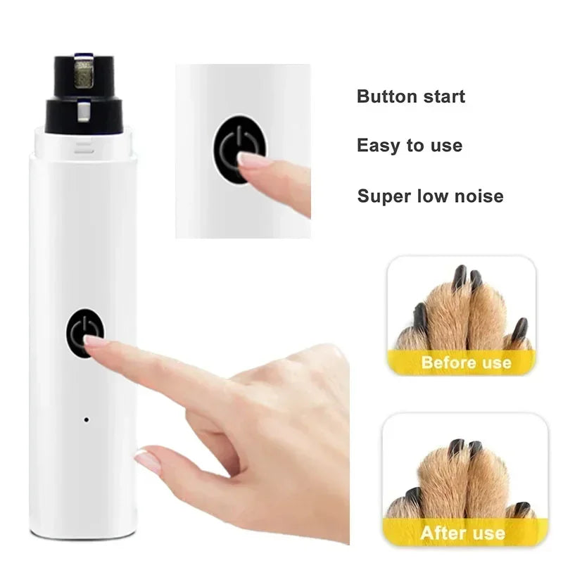 Electric Dog Nail Clippers - Safe & Quiet Pet Nail Grinder