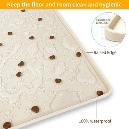 Silicone Pet Feeding Mat - Waterproof Non-Slip Bowl Placemat