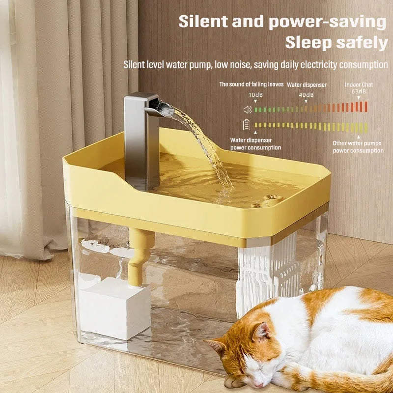 1.5L Automatic Cat Water Fountain - USB Quiet Dispenser