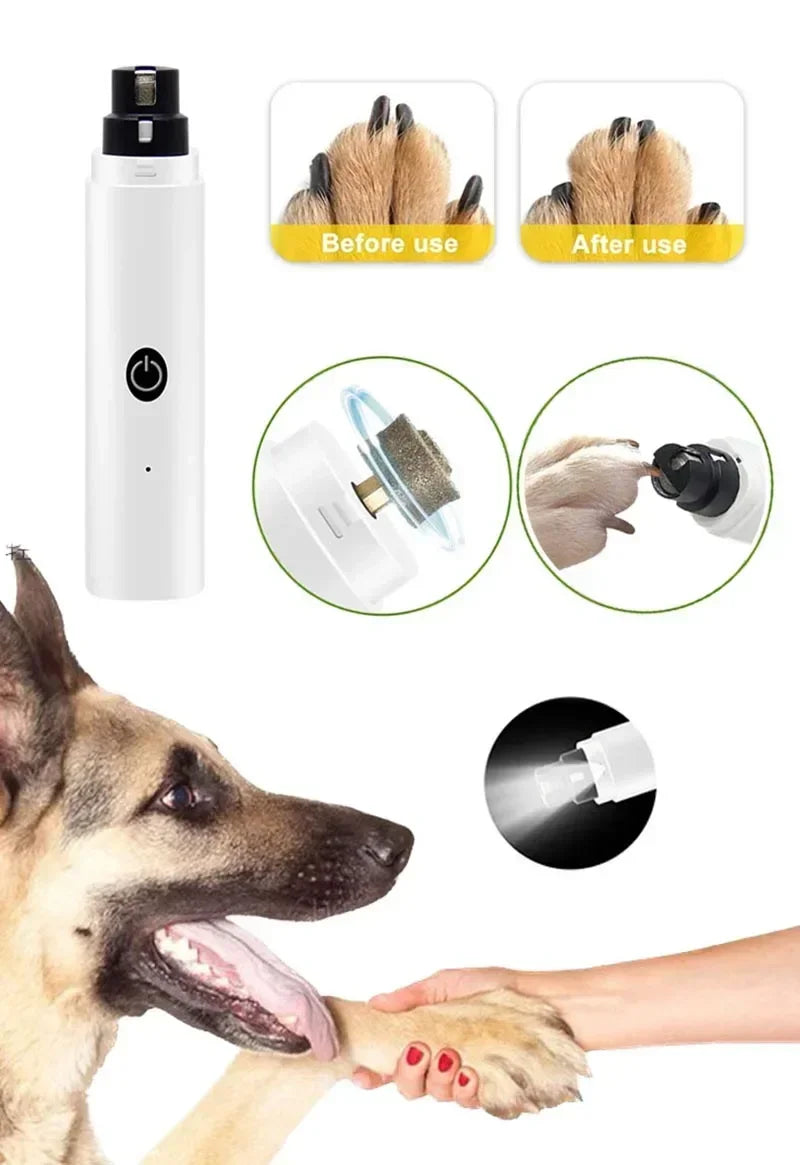 Electric Dog Nail Clippers - Safe & Quiet Pet Nail Grinder