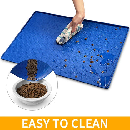 Silicone Pet Feeding Mat - Waterproof Non-Slip Bowl Placemat