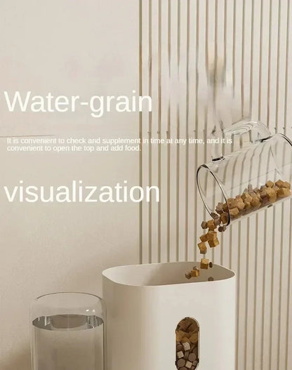 Automatic Pet Feeder with Water Fountain - Large Capacity