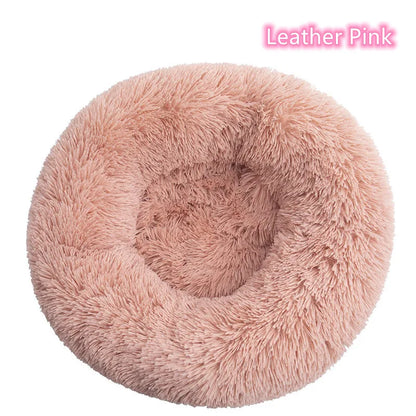 Super Soft Plush Pet Bed - Calming Donut Bed for Dogs & Cats