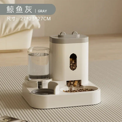 Automatic Pet Feeder with Water Fountain - Large Capacity