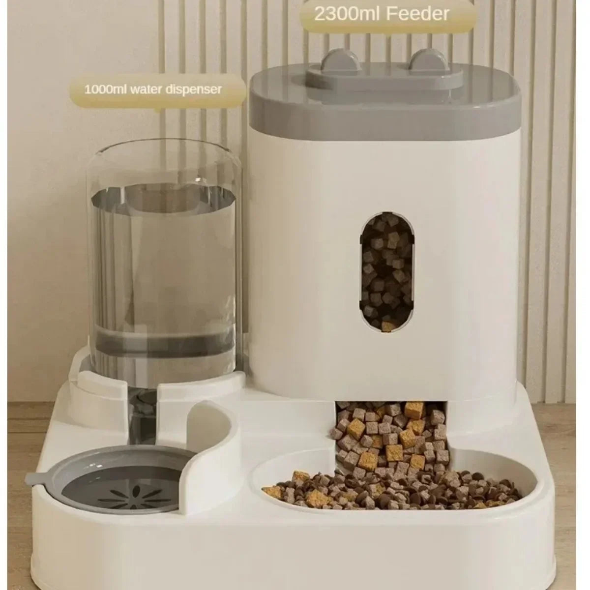 Automatic Pet Feeder with Water Fountain - Large Capacity
