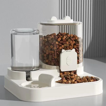 Automatic Pet Feeder with Water Fountain - Large Capacity