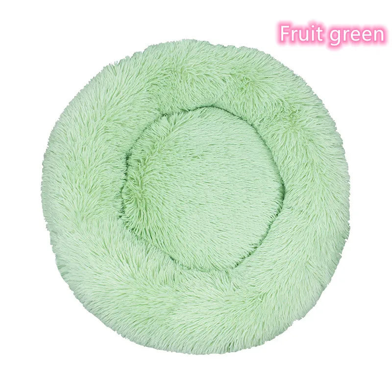 Super Soft Plush Pet Bed - Calming Donut Bed for Dogs & Cats